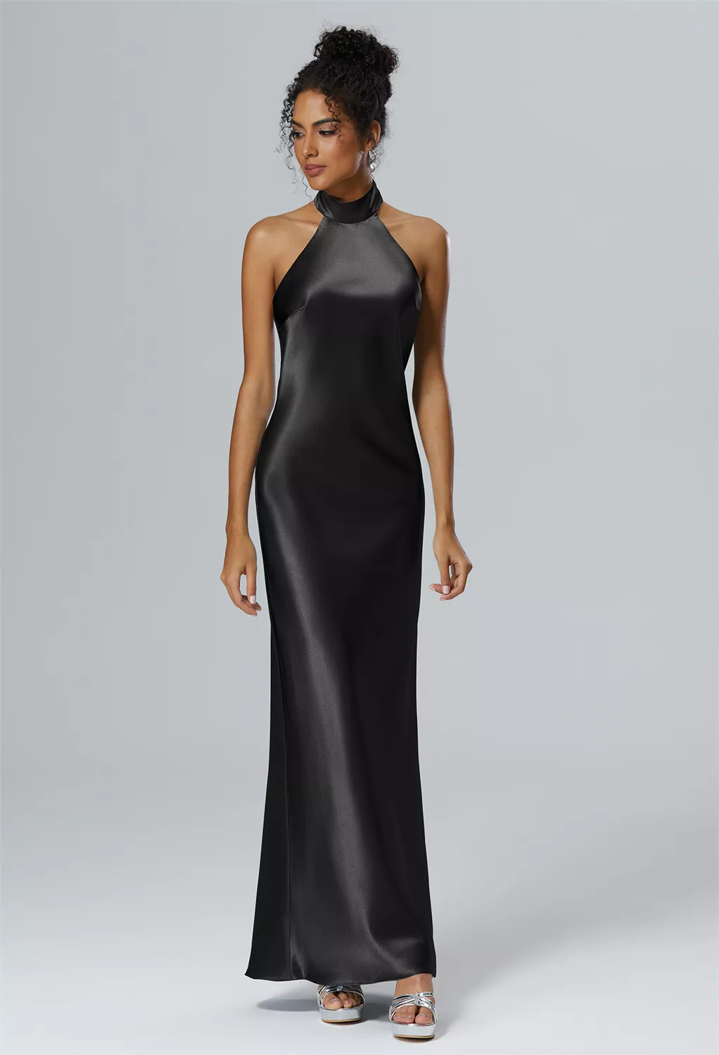 AW Mugwort Black Metallic  Black Tie Wedding Guest Dresses